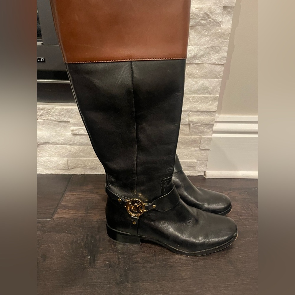 Michael Kors two toned riding boots.  Size 9